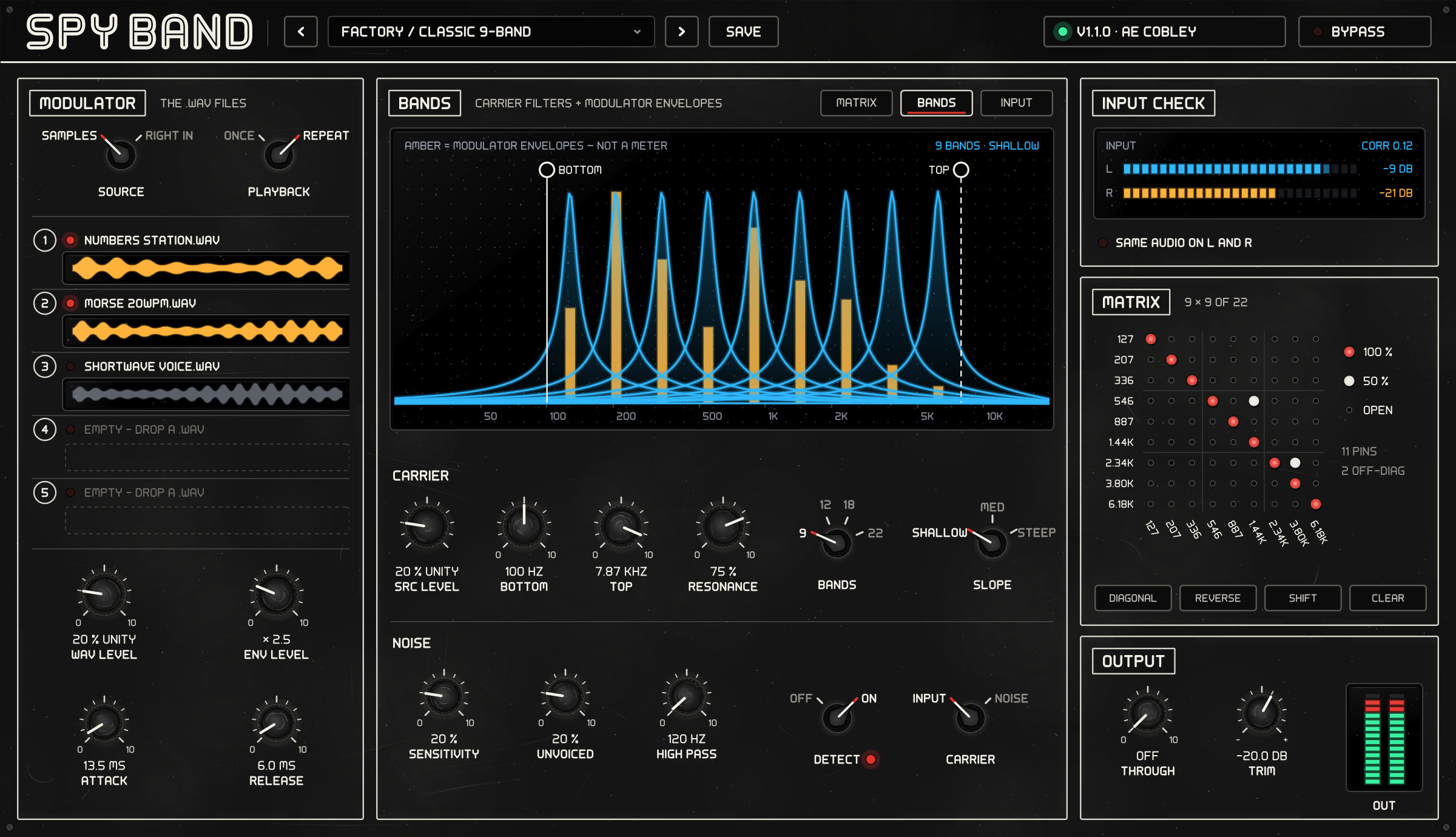 The SpyBand interface