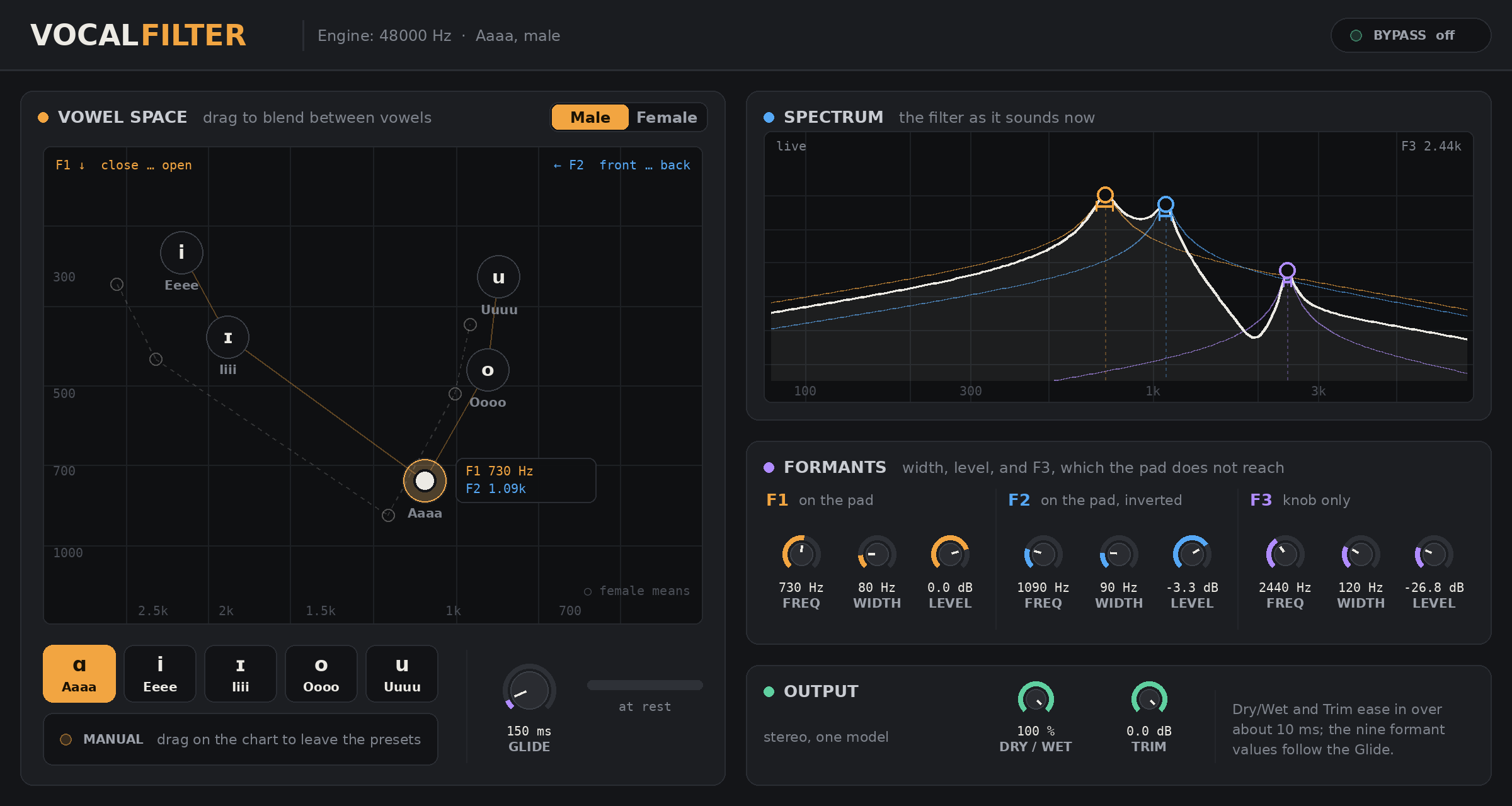 The VocalFilter interface